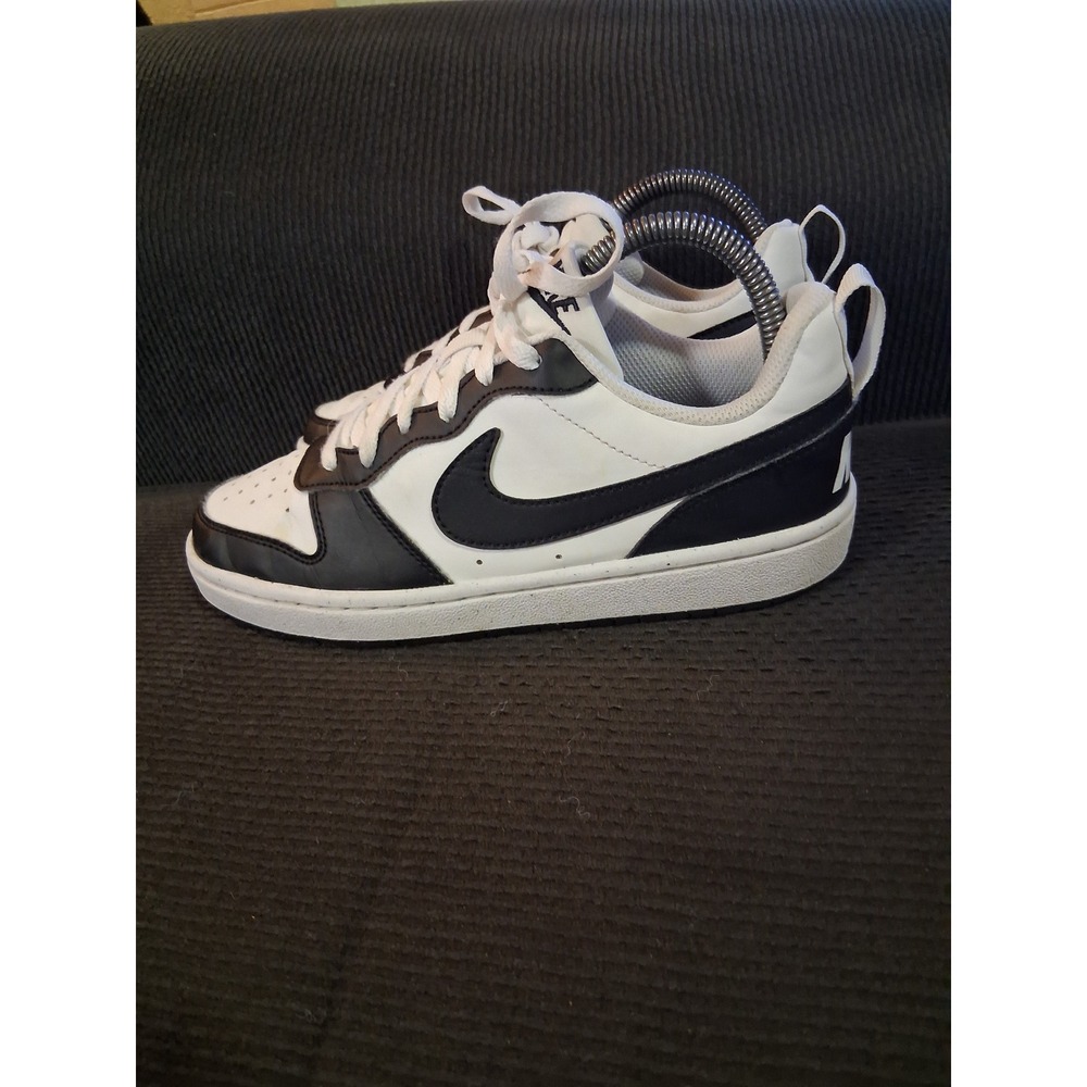 Nike Court Borough Low 2 Black White Panda Kids Shoes BQ5456-131 Size 5Y